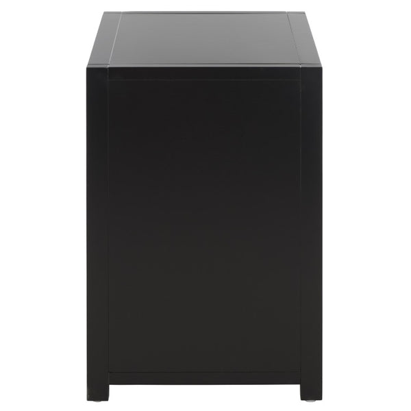 Safavieh Sadie Three Drawer Nightstand Bold Bedside Storage for Contemporary Bedroom Suites Black NST9209C