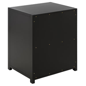 Safavieh Sadie Three Drawer Nightstand Bold Bedside Storage for Contemporary Bedroom Suites Black NST9209C