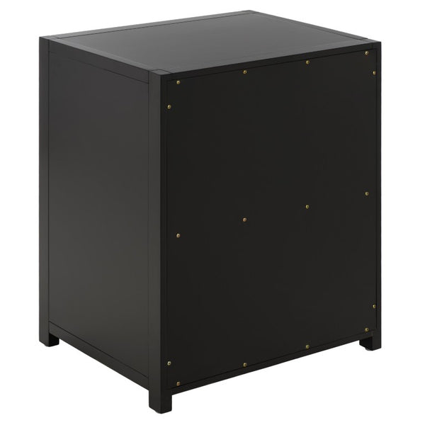 Safavieh Sadie Three Drawer Nightstand Bold Bedside Storage for Contemporary Bedroom Suites Black NST9209C
