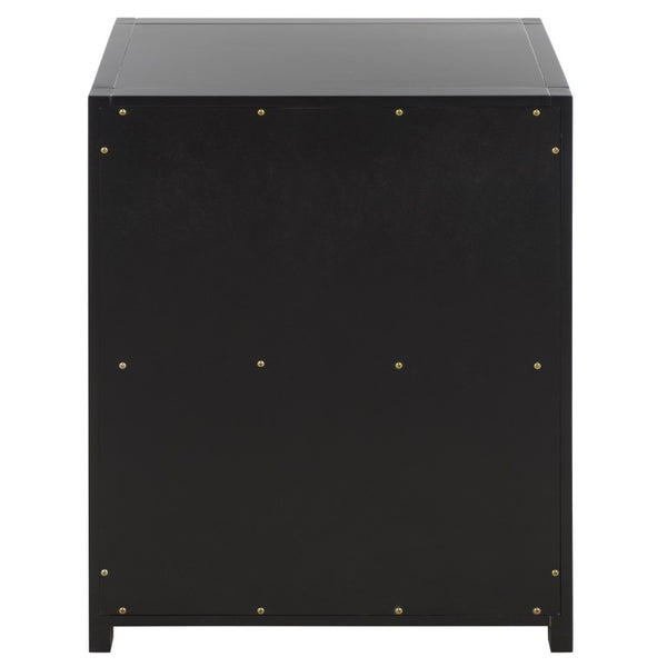 Safavieh Sadie Three Drawer Nightstand Bold Bedside Storage for Contemporary Bedroom Suites Black NST9209C