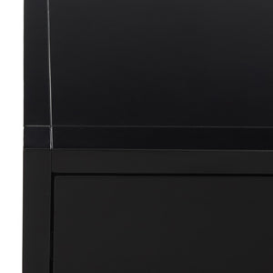 Safavieh Sadie Three Drawer Nightstand Bold Bedside Storage for Contemporary Bedroom Suites Black NST9209C