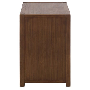 Safavieh Sadie Three Drawer Nightstand Bold Bedside Storage for Contemporary Bedroom Suites Chocolate NST9209D