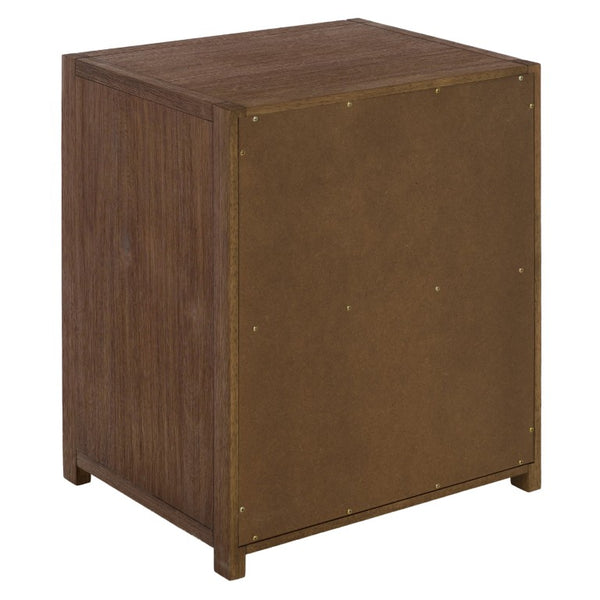 Safavieh Sadie Three Drawer Nightstand Bold Bedside Storage for Contemporary Bedroom Suites Chocolate NST9209D