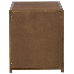 Safavieh Sadie Three Drawer Nightstand Bold Bedside Storage for Contemporary Bedroom Suites Chocolate NST9209D