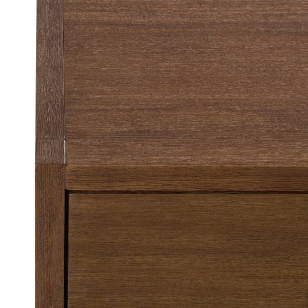 Safavieh Sadie Three Drawer Nightstand Bold Bedside Storage for Contemporary Bedroom Suites Chocolate NST9209D