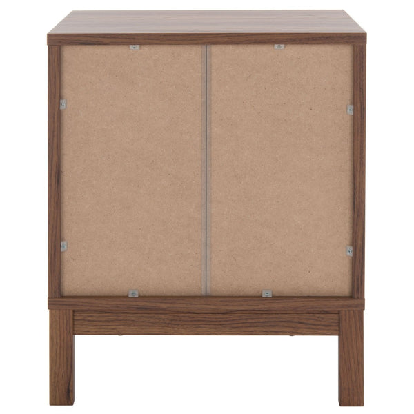 Safavieh Galio Vintage-Inspired Two-Drawer Nightstand With Elegant Gold Hardware And Warm Walnut Finish Walnut / Gold NST9600A
