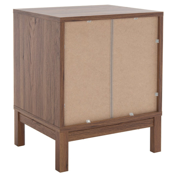 Safavieh Galio Vintage-Inspired Two-Drawer Nightstand With Elegant Gold Hardware And Warm Walnut Finish Walnut / Gold NST9600A