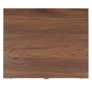 Safavieh Galio Vintage-Inspired Two-Drawer Nightstand With Elegant Gold Hardware And Warm Walnut Finish Walnut / Gold NST9600A