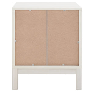 Safavieh Galio Vintage-Inspired Two-Drawer Nightstand With Elegant Gold Hardware And Warm Walnut Finish Bleached White / Gold NST9600C