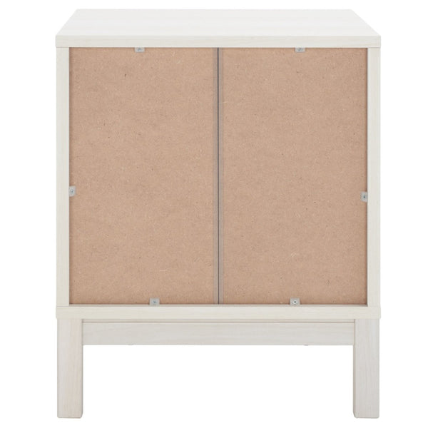 Safavieh Galio Vintage-Inspired Two-Drawer Nightstand With Elegant Gold Hardware And Warm Walnut Finish Bleached White / Gold NST9600C