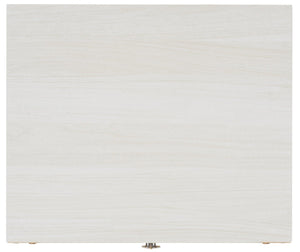 Safavieh Galio Vintage-Inspired Two-Drawer Nightstand With Elegant Gold Hardware And Warm Walnut Finish Bleached White / Gold NST9600C