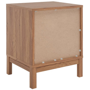 Safavieh Galio Vintage-Inspired Two-Drawer Nightstand With Elegant Gold Hardware And Warm Walnut Finish Oak / Gold NST9600D
