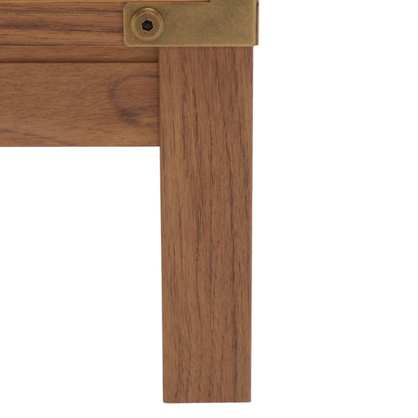 Safavieh Galio Vintage-Inspired Two-Drawer Nightstand With Elegant Gold Hardware And Warm Walnut Finish Oak / Gold NST9600D
