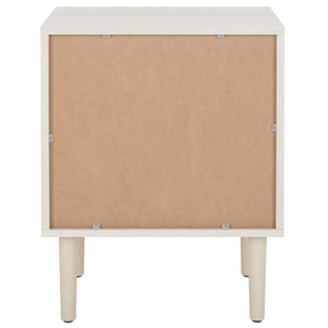 Safavieh Irelia 2 Drawer Nightstand XII23 White Pb, Mdf, Rubber Wood NST9602C
