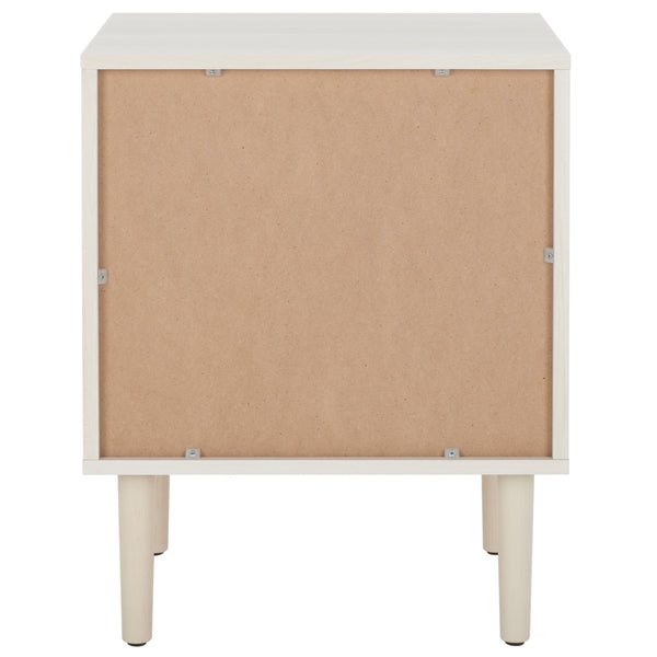 Safavieh Irelia 2 Drawer Nightstand XII23 White Pb, Mdf, Rubber Wood NST9602C