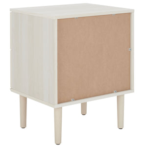 Safavieh Irelia 2 Drawer Nightstand XII23 White Pb, Mdf, Rubber Wood NST9602C