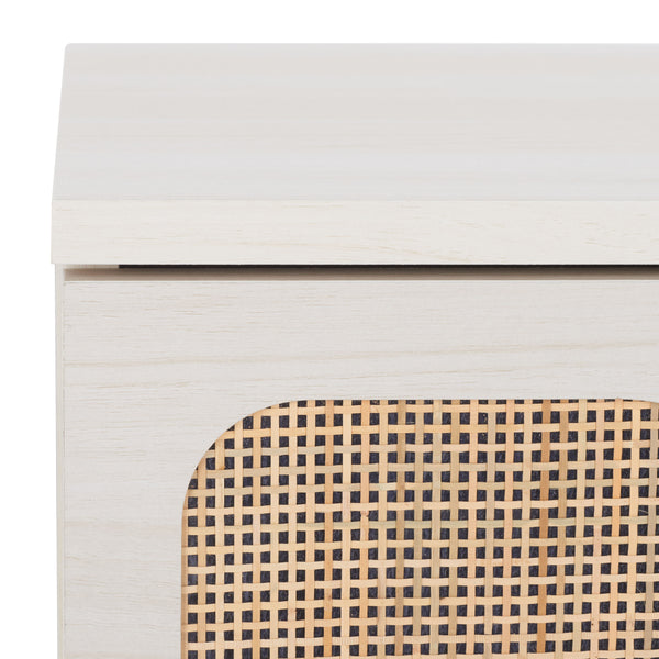 Safavieh Irelia 2 Drawer Nightstand XII23 White Pb, Mdf, Rubber Wood NST9602C