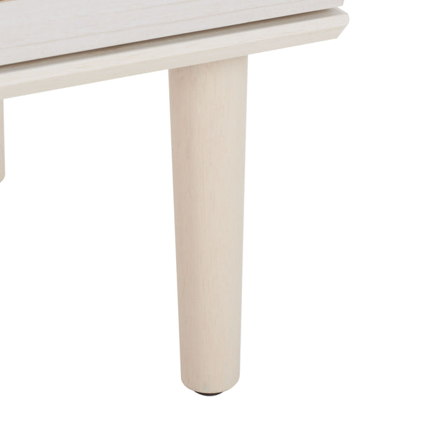 Safavieh Irelia 2 Drawer Nightstand XII23 White Pb, Mdf, Rubber Wood NST9602C