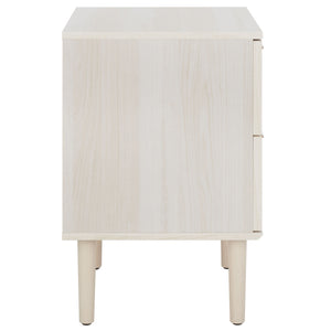 Safavieh Irelia 2 Drawer Nightstand XII23 White Pb, Mdf, Rubber Wood NST9602C