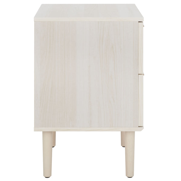 Safavieh Irelia 2 Drawer Nightstand XII23 White Pb, Mdf, Rubber Wood NST9602C