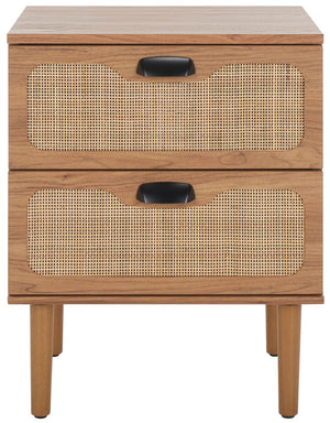 Safavieh Irelia 2 Drawer Nightstand XII23 Oak  Pb, Mdf, Rubber Wood NST9602D