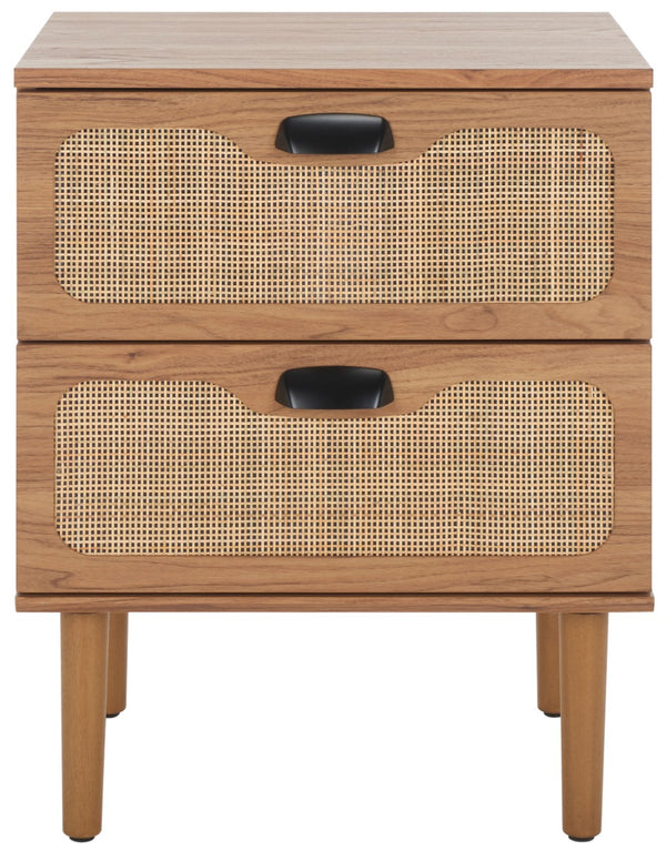 Safavieh Irelia 2 Drawer Nightstand XII23 Oak  Pb, Mdf, Rubber Wood NST9602D