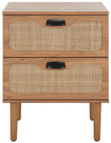 Safavieh Irelia 2 Drawer Nightstand XII23 Oak  Pb, Mdf, Rubber Wood NST9602D