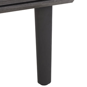 Safavieh Irelia 2 Drawer Nightstand XII23 Distressed Black Pb, Mdf, Rubber Wood NST9602E