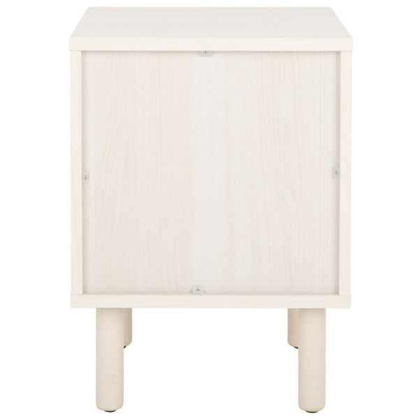Safavieh Ophelia 1 Door Night Stand White / Natural Wood NST9603C