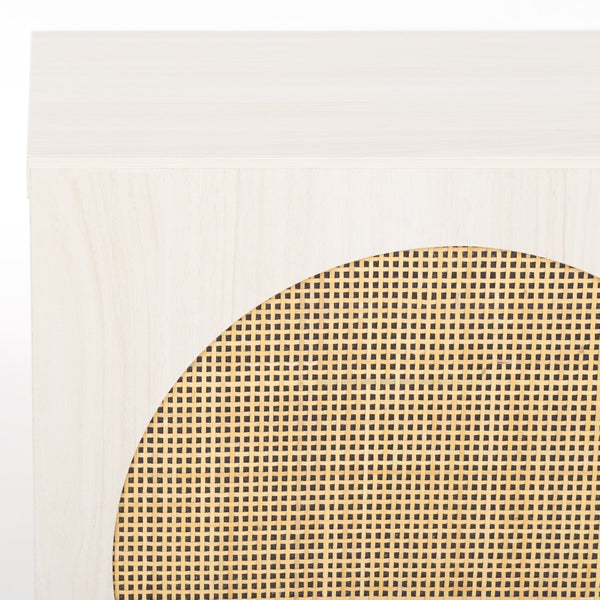 Safavieh Ophelia 1 Door Night Stand White / Natural Wood NST9603C