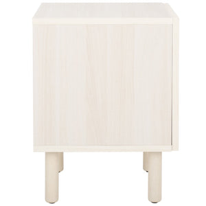 Safavieh Ophelia 1 Door Night Stand White / Natural Wood NST9603C