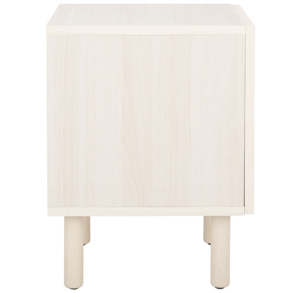Safavieh Ophelia 1 Door Night Stand White / Natural Wood NST9603C