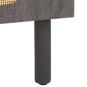 Safavieh Ophelia 1 Door Night Stand Distressed Black / Natural Wood NST9603E