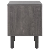 Safavieh Ophelia 1 Door Night Stand Distressed Black / Natural Wood NST9603E