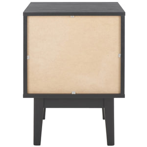 Safavieh Ceu 1 Drawer Night Stand Black/ Gold Pb/ Mdf/ Solid Wood NST9604B