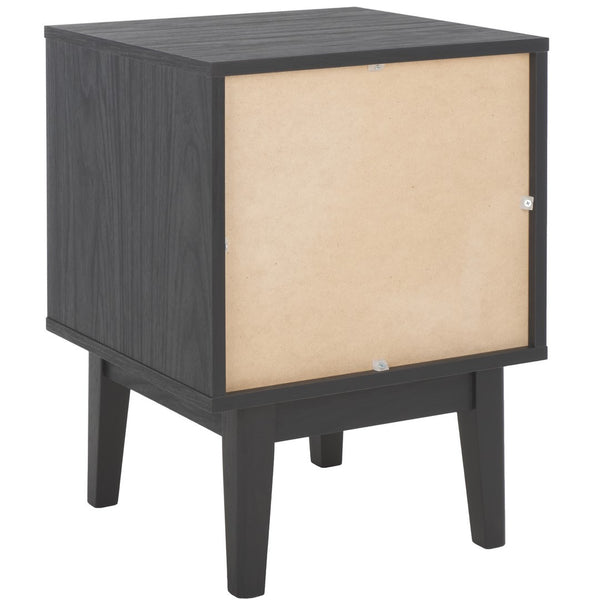 Safavieh Ceu 1 Drawer Night Stand Black/ Gold Pb/ Mdf/ Solid Wood NST9604B