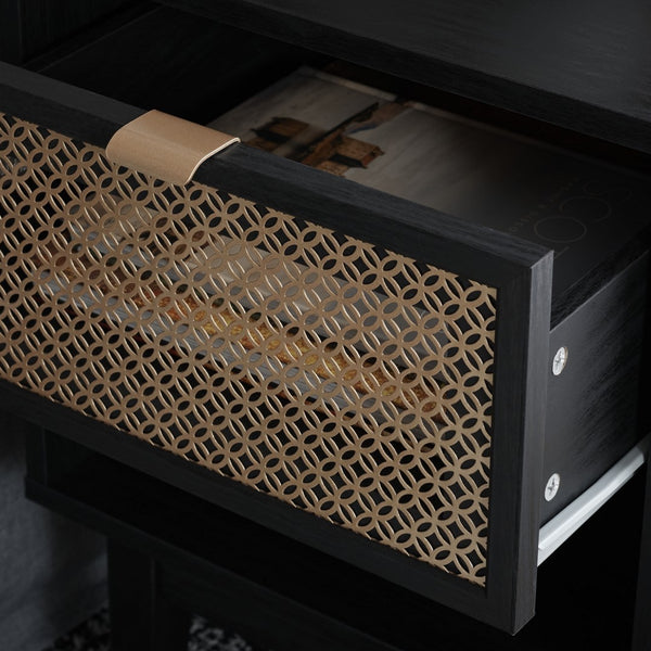 Safavieh Ceu 1 Drawer Night Stand Black/ Gold Pb/ Mdf/ Solid Wood NST9604B