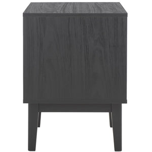 Safavieh Ceu 1 Drawer Night Stand Black/ Gold Pb/ Mdf/ Solid Wood NST9604B