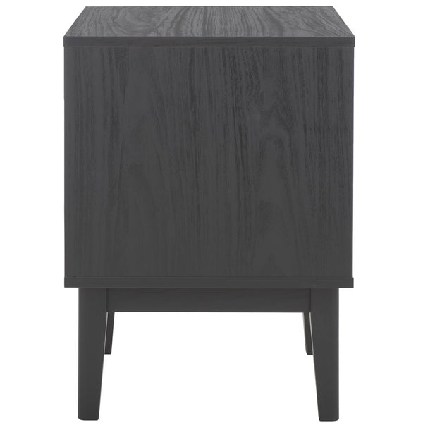Safavieh Ceu 1 Drawer Night Stand Black/ Gold Pb/ Mdf/ Solid Wood NST9604B