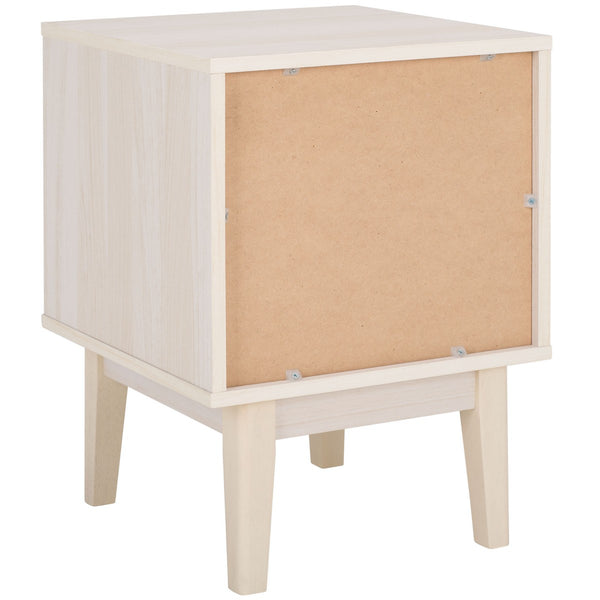 Safavieh Ceu 1 Drawer Night Stand White / Gold Pb/ Mdf/ Solid Wood NST9604C
