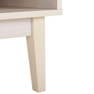 Safavieh Ceu 1 Drawer Night Stand White / Gold Pb/ Mdf/ Solid Wood NST9604C