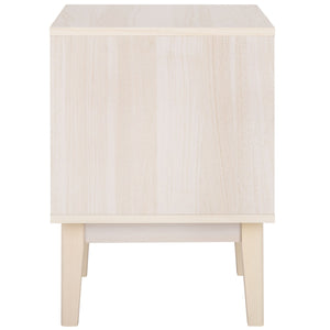Safavieh Ceu 1 Drawer Night Stand White / Gold Pb/ Mdf/ Solid Wood NST9604C