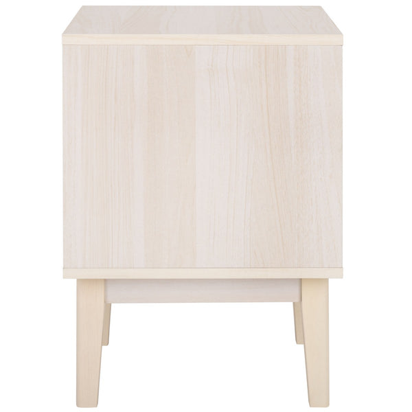 Safavieh Ceu 1 Drawer Night Stand White / Gold Pb/ Mdf/ Solid Wood NST9604C