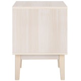 Safavieh Ceu 1 Drawer Night Stand White / Gold Pb/ Mdf/ Solid Wood NST9604C