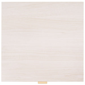 Safavieh Ceu 1 Drawer Night Stand White / Gold Pb/ Mdf/ Solid Wood NST9604C