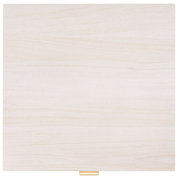 Safavieh Ceu 1 Drawer Night Stand White / Gold Pb/ Mdf/ Solid Wood NST9604C