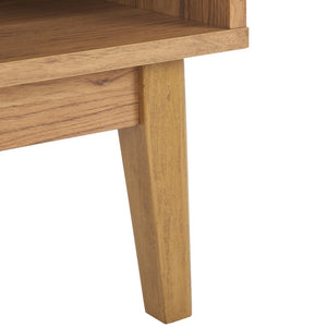 Safavieh Ceu 1 Drawer Night Stand Oak / Gold Pb/ Mdf/ Solid Wood NST9604D