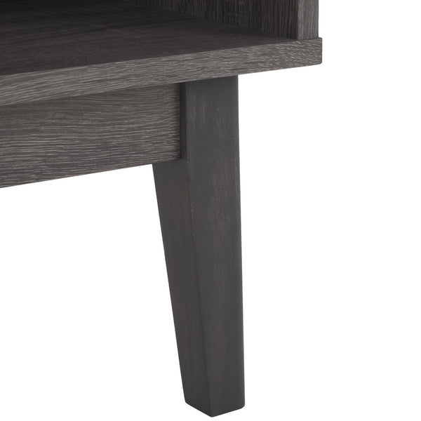 Safavieh Ceu 1 Drawer Night Stand Distreesed Black/ Gold Pb/ Mdf/ Solid Wood NST9604E