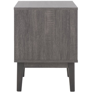 Safavieh Ceu 1 Drawer Night Stand Distreesed Black/ Gold Pb/ Mdf/ Solid Wood NST9604E