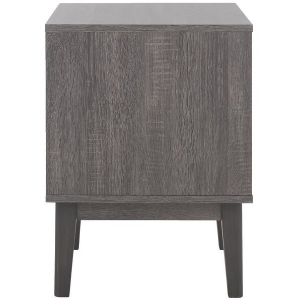 Safavieh Ceu 1 Drawer Night Stand Distreesed Black/ Gold Pb/ Mdf/ Solid Wood NST9604E